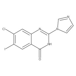 7-Chloro-2-(1H-imidazol-1-yl)-6-iodo-4(3H)-quinazolinone结构式