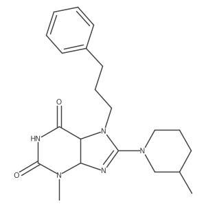 3-Methyl-8-(3-methylpiperidin-1-yl)-7-(3-phenylpropyl)-4,5-dihydropurine-2,6-dione Structure