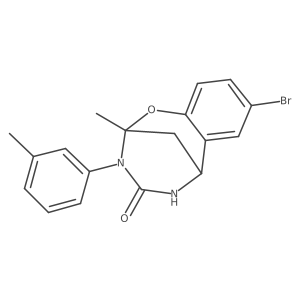 8-bromo-2-methyl-3-(m-tolyl)-5,6-dihydro-2H-2,6-methanobenzo[g][1,3,5]oxadiazocin-4(3H)-one Structure