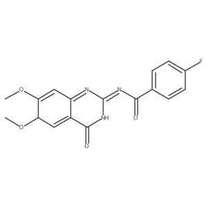 N-(6,7-dimethoxy-4-oxo-6H-quinazolin-2-ylidene)-4-fluorobenzamide Structure