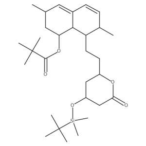 [(1S,3R,7S,8S,8aR)-8-[2-[(2R,4R)-4-[tert-butyl(dimethyl)silyl]oxy-6-oxooxan-2-yl]ethyl]-3,7-dimethyl-1,2,3,7,8,8a-hexahydronaphthalen-1-yl] 2,2-dimethylpropanoate Structure