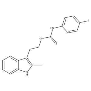 1-(4-iodophenyl)-3-[2-(2-methyl-1H-indol-3-yl)ethyl]thiourea结构式