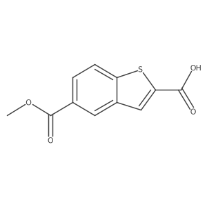 Benzo[b]thiophene-2,5-dicarboxylic acid 5-methyl ester结构式