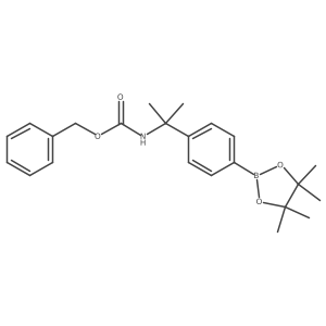 Benzyl n-[2-[4-(tetramethyl-1,3,2-dioxaborolan-2-yl)phenyl]propan-2-yl]carbamate结构式