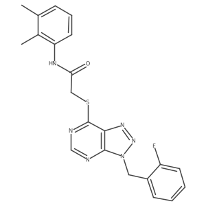 N-(2,3-dimethylphenyl)-2-((3-(2-fluorobenzyl)-3H-[1,2,3]triazolo[4,5-d]pyrimidin-7-yl)thio)acetamide结构式