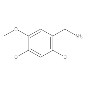 4-(Aminomethyl)-5-chloro-2-methoxyphenol Structure