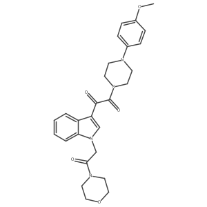 1-(4-(4-methoxyphenyl)piperazin-1-yl)-2-(1-(2-morpholino-2-oxoethyl)-1H-indol-3-yl)ethane-1,2-dione Structure