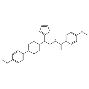 N-[2-(furan-2-yl)-2-[4-(4-methoxyphenyl)piperazin-1-yl]ethyl]-4-methoxybenzamide结构式