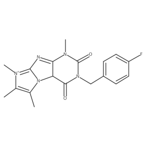 3-[(4-fluorophenyl)methyl]-1,6,7,8-tetramethyl-1H,2H,3H,4H,8H-imidazo[1,2-g]purine-2,4-dione结构式