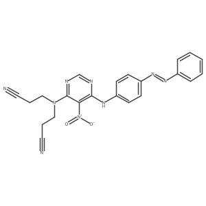 Propanenitrile, 3,3'-[[5-nitro-6-[[4-(phenylazo)phenyl]amino]-4-pyrimidinyl]imino]bis-(9CI)结构式