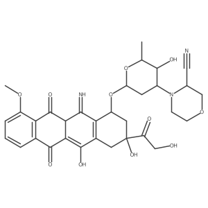 beta-3'-Deamino-3'-(3-cyano-4-morpholinyl)-12-iminoadriamycin Structure