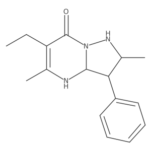 6-ethyl-2,5-dimethyl-3-phenyl-2,3,3a,4-tetrahydro-1H-pyrazolo[1,5-a]pyrimidin-7-one结构式