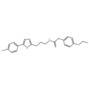 N-(2-((5-(4-chlorophenyl)-1H-imidazol-2-yl)thio)ethyl)-2-(4-ethoxyphenyl)acetamide结构式