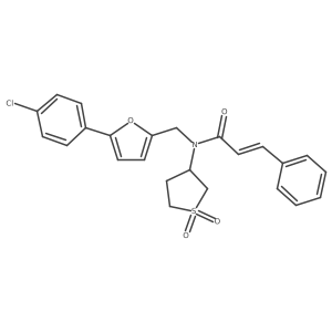 (2E)-N-{[5-(4-chlorophenyl)furan-2-yl]methyl}-N-(1,1-dioxidotetrahydrothiophen-3-yl)-3-phenylprop-2-enamide Structure