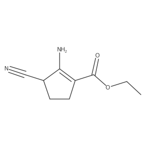Ethyl 2-amino-3-cyanocyclopent-1-enecarboxylate Structure