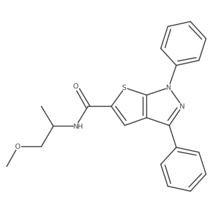 N-(1-methoxypropan-2-yl)-1,3-diphenyl-1H-thieno[2,3-c]pyrazole-5-carboxamide Structure