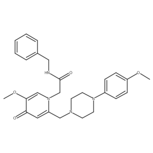 N-benzyl-2-(5-methoxy-2-((4-(4-methoxyphenyl)piperazin-1-yl)methyl)-4-oxopyridin-1(4H)-yl)acetamide结构式