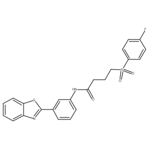N-(3-(benzo[d]thiazol-2-yl)phenyl)-4-((4-fluorophenyl)sulfonyl)butanamide结构式