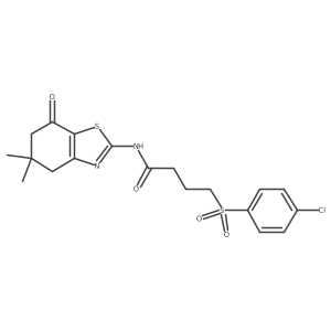 4-((4-chlorophenyl)sulfonyl)-N-(5,5-dimethyl-7-oxo-4,5,6,7-tetrahydrobenzo[d]thiazol-2-yl)butanamide Structure
