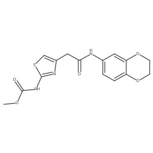 Methyl (4-(2-((2,3-dihydrobenzo[b][1,4]dioxin-6-yl)amino)-2-oxoethyl)thiazol-2-yl)carbamate Structure
