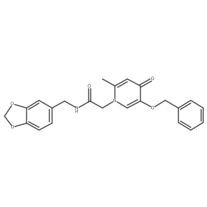 N-(benzo[d][1,3]dioxol-5-ylmethyl)-2-(5-(benzyloxy)-2-methyl-4-oxopyridin-1(4H)-yl)acetamide Structure