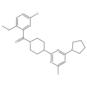 2-[4-(5-Chloro-2-methoxybenzoyl)piperazin-1-yl]-4-methyl-6-(pyrrolidin-1-yl)pyrimidine Structure