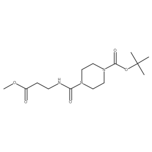 Tert-butyl 4-[(3-methoxy-3-oxopropyl)carbamoyl]piperazine-1-carboxylate Structure