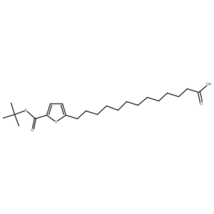 5-(12-Carboxydodecyl)-thiophene-2-carboxylic acid tert-butyl ester结构式