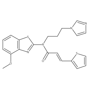 N-(3-(1H-Imidazol-1-yl)propyl)-N-(4-methoxybenzo[d]thiazol-2-yl)-3-(thiophen-2-yl)acrylamide Structure