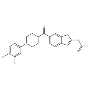 N~1~-(6-{[4-(3,4-dichlorophenyl)piperazino]carbonyl}-1,3-benzothiazol-2-yl)acetamide结构式