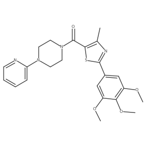 [4-Methyl-2-(3,4,5-trimethoxyphenyl)-1,3-thiazol-5-yl][4-(pyridin-2-yl)piperazin-1-yl]methanone Structure