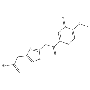 N-(4-(2-amino-2-oxoethyl)thiazol-2-yl)-5-methoxy-4-oxo-4H-pyran-2-carboxamide Structure
