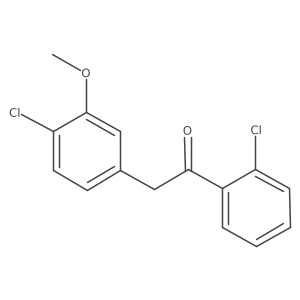2-[4-Chloro-3-(methyloxy)phenyl]-1-(2-chlorophenyl)-ethanone结构式