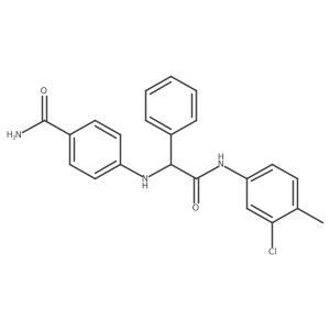 I+/--[[4-(Aminocarbonyl)phenyl]amino]-N-(3-chloro-4-methylphenyl)benzeneacetamide Structure