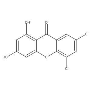 5,7-dichloro-1,3-dihydroxy-9H-xanthen-9-one Structure