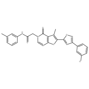2-(6-(3-(3-chlorophenyl)-1,2,4-oxadiazol-5-yl)-5-methyl-4-oxothieno[2,3-d]pyrimidin-3(4H)-yl)-N-(m-tolyl)acetamide Structure