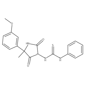 N-[4-(3-Methoxyphenyl)-4-methyl-2,5-dioxo-1-imidazolidinyl]-Na(2)-phenylthiourea Structure