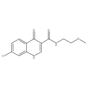 7-chloro-N-(2-methoxyethyl)-4-oxo-1,4-dihydroquinoline-3-carboxamide结构式