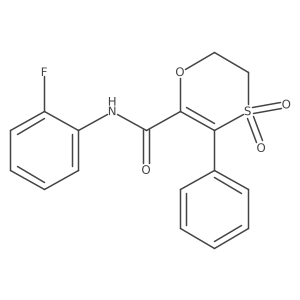 O=C(Nc1ccccc1F)C1=C(c2ccccc2)S(=O)(=O)CCO1结构式