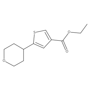ethyl 5-(tetrahydro-2H-pyran-4-yl)thiophene-3-carboxylate结构式