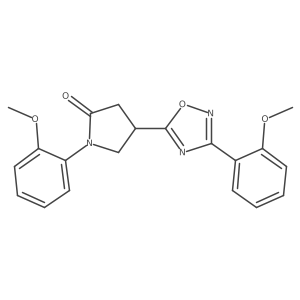1-(2-Methoxyphenyl)-4-[3-(2-methoxyphenyl)-1,2,4-oxadiazol-5-yl]-2-pyrrolidinone Structure