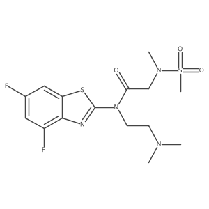 N-(4,6-Difluoro-2-benzothiazolyl)-N-[2-(dimethylamino)ethyl]-2-[methyl(methylsulfonyl)amino]acetamide Structure