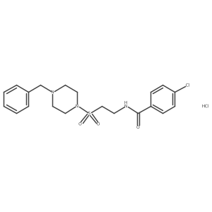 N-(2-((4-benzylpiperazin-1-yl)sulfonyl)ethyl)-4-chlorobenzamide hydrochloride结构式