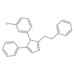 2-(benzylthio)-1-(3-chlorophenyl)-5-phenyl-1H-imidazole Structure