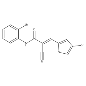 (Z)-N-(2-bromophenyl)-3-(4-bromothiophen-2-yl)-2-cyanoprop-2-enamide Structure