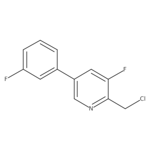 2-(Chloromethyl)-3-fluoro-5-(3-fluorophenyl)pyridine Structure