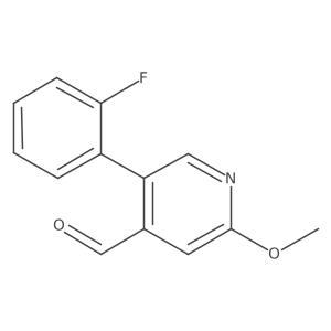 5-(2-Fluorophenyl)-2-methoxypyridine-4-carbaldehyde结构式