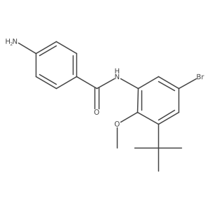 4-Amino-N-(5-bromo-3-(tert-butyl)-2-methoxyphenyl)benzamide Structure