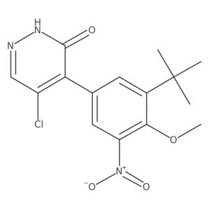 4-(3-(Tert-butyl)-4-methoxy-5-nitrophenyl)-5-chloropyridazin-3(2h)-one结构式