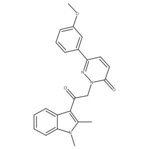 2-[2-(1,2-dimethyl-1H-indol-3-yl)-2-oxoethyl]-6-(3-methoxyphenyl)pyridazin-3(2H)-one Structure